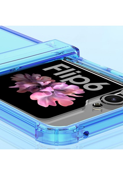 Samsung Galaxy Z Flip6 5g Hava Yastığı Yastık Menteşe Telefon Kılıfları Tpu + Pc Katlanır Telefon Kapağı-Şeffaf Turuncu (Yurt Dışından) indirimleri