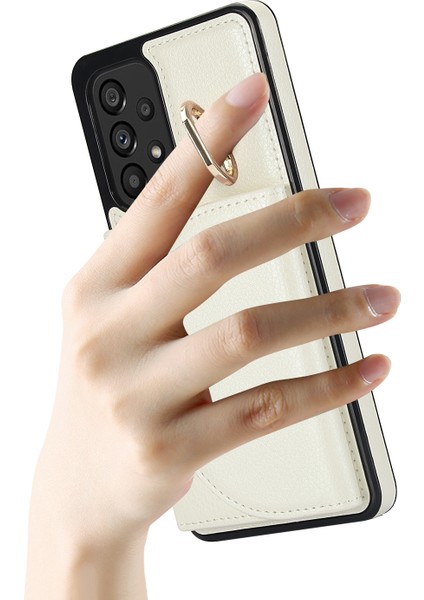 Samsung Galaxy A73 5g Cep Telefonu Kılıfı Rfıd Engelleme Cüzdan Kickstand Kapak-Beyaz (Yurt Dışından) fırsatları