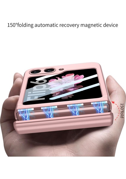 Samsung Galaxy Z Flip6 5g Kılıf Manyetik Menteşe Pc Telefon Kapağı Küçük Ekran Filmi-Titanyum Gri/titanyum Gri (Yurt Dışından) modelleri