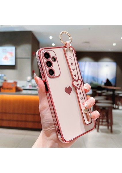 Samsung Galaxy A15 4g/5g Kılıf Için Aşk Kalp Desenli Tpu Telefon Kapak Bileklik Kickstand Tutucu-Pembe (Yurt Dışından) fiyatları