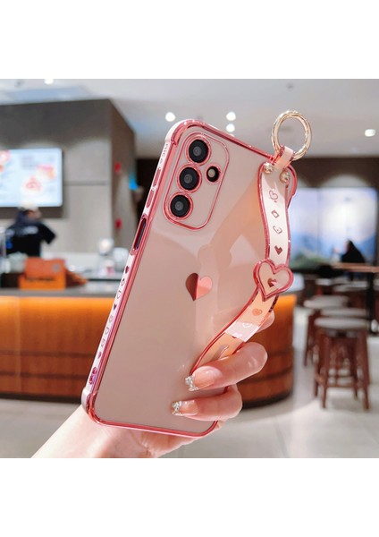 Samsung Galaxy A15 4g/5g Kılıf Için Aşk Kalp Desenli Tpu Telefon Kapak Bileklik Kickstand Tutucu-Pembe (Yurt Dışından) modelleri