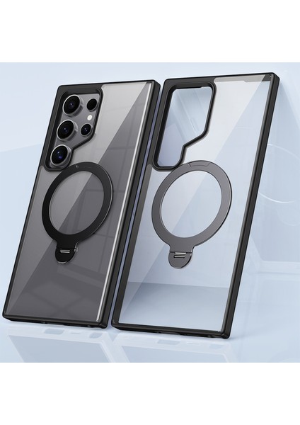 Samsung Galaxy S24 Ultra Kılıf Tpu+Magsafe-Siyah ile Uyumlu Akrilik Şeffaf Telefon Kapağı (Yurt Dışından) modelleri
