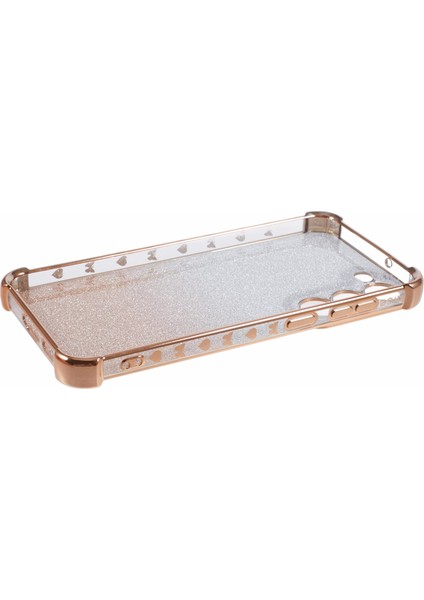 Samsung Galaxy S23 Kılıf Tpu Glitter Gradyan Telefon Kapağı Aşk Kalp Desenli Çerçeve-Altın (Yurt Dışından) modelleri