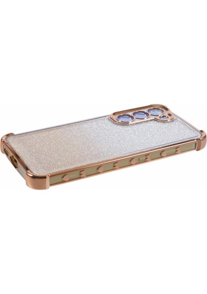 Samsung Galaxy S23 Kılıf Tpu Glitter Gradyan Telefon Kapağı Aşk Kalp Desenli Çerçeve-Altın (Yurt Dışından) fırsatları