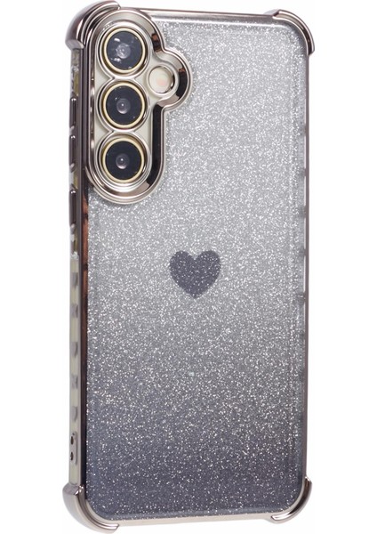Samsung Galaxy S24 Tpu Kapak Galvanik Glitter Damla Koruma Cep Telefonu Kılıfı-Gri (Yurt Dışından)