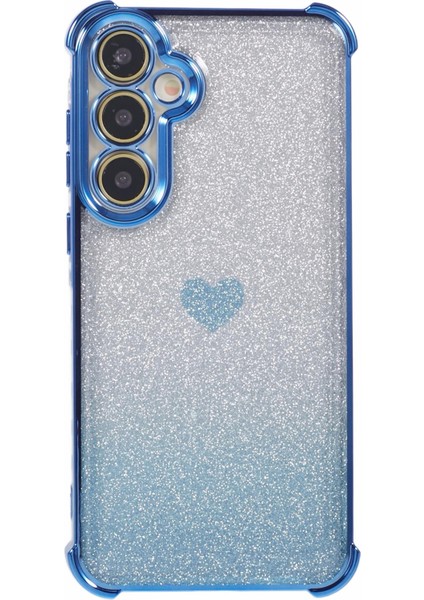 Samsung Galaxy S24 Tpu Kapak Galvanik Glitter Damla Koruma Cep Telefonu Kılıfı-Mavi Için (Yurt Dışından)