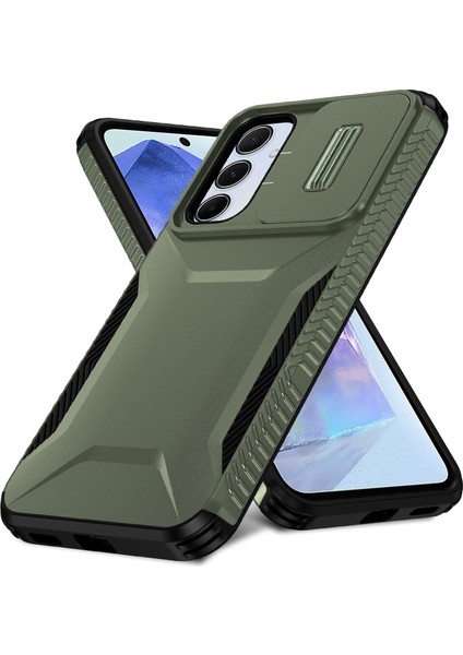 Samsung Galaxy A55 5g Kılıf Slayt Lens Kapağı Tasarımı Tpu+Pc Telefon Koruyucu-Yeşil (Yurt Dışından) fiyatları