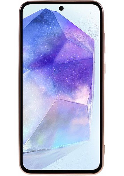 Samsung Galaxy S24+TPU Kılıf Elektro Kaplama Kenarlı Telefon Kılıfı Kalpli El Kayışı-Beyaz (Yurt Dışından)