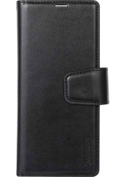 Hanman Mill Serisi Kapak Çevirin Samsung Galaxy Z Fold6 5g Cüzdan Telefon Kılıfı Pu Deri Standı Kabuk-Siyah (Yurt Dışından)