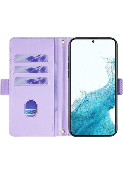 Samsung Galaxy M54 5g Telefon Kılıfı Rfıd Engelleme Cüzdan Kılıfı Bilek Kayışlı-Mor (Yurt Dışından) fiyatları