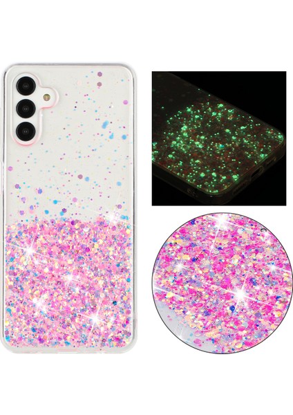 Samsung Galaxy A54 5g Kılıf Epoksi Parlak Payetler Çizilmez Tpu Telefon Kapağı-Pembe (Yurt Dışından)