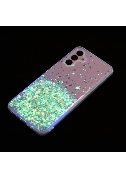 Samsung Galaxy A35 5g Karanlıkta Glow Telefon Kılıfı Epoksi Tpu Glitter Sparkle Kapak-Yeşil (Yurt Dışından)