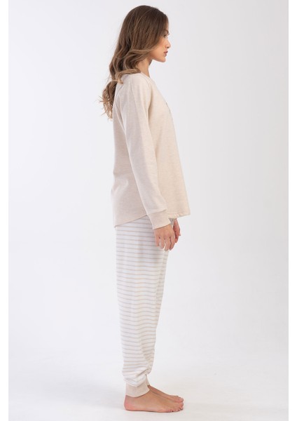 Kadın Büyük Beden Uzun Kol Pijama Takım , 403015 fiyatları