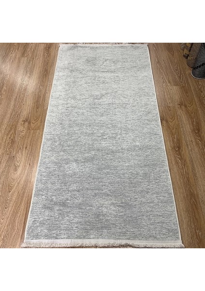 Beyaz Çizgisel Desenli Halı - Soft & Modern Salon Halısı - Hoom Rugs Retro 6203