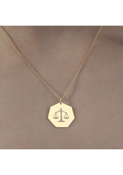 925 Ayar Gümüş Adalet Terazisi Plaka Kolye modelleri