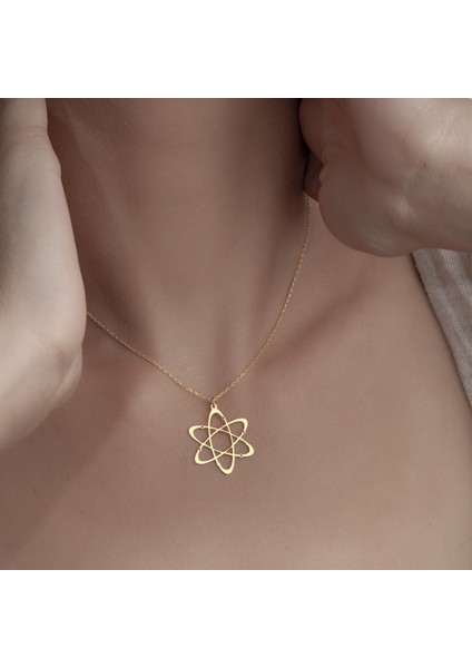 925 Ayar Gümüş Atom Figürlü Kolye fırsatları