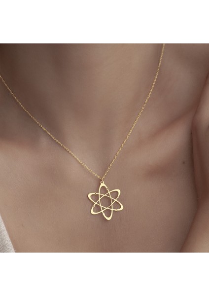 925 Ayar Gümüş Atom Figürlü Kolye fiyatları