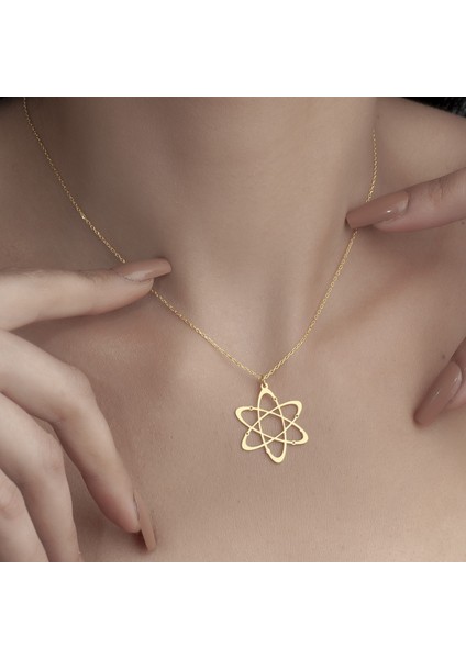 925 Ayar Gümüş Atom Figürlü Kolye modelleri