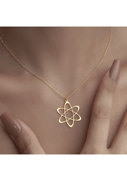 925 Ayar Gümüş Atom Figürlü Kolye indirimleri