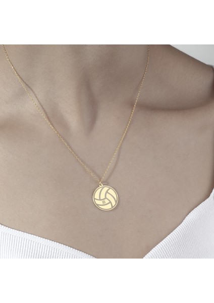 925 Ayar Gümüş Voleybol Topu Numara Detaylı Kolye fiyatları