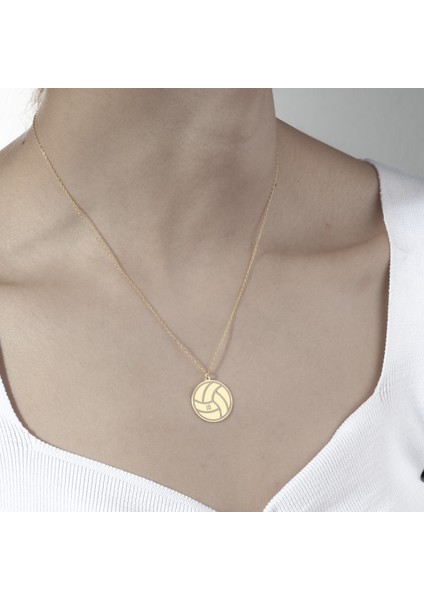 925 Ayar Gümüş Voleybol Topu Numara Detaylı Kolye indirimleri