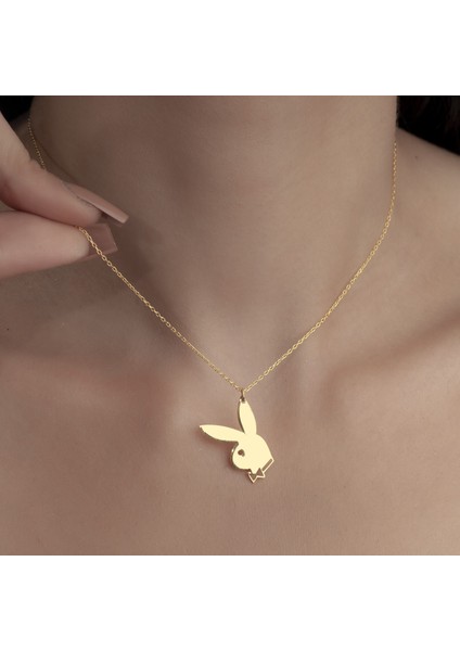 925 Ayar Gümüş Tavşan Ralp Figürlü Kolye modelleri