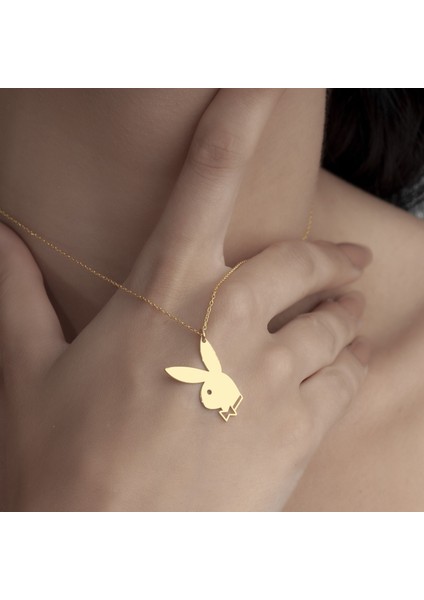 925 Ayar Gümüş Tavşan Ralp Figürlü Kolye fırsatları