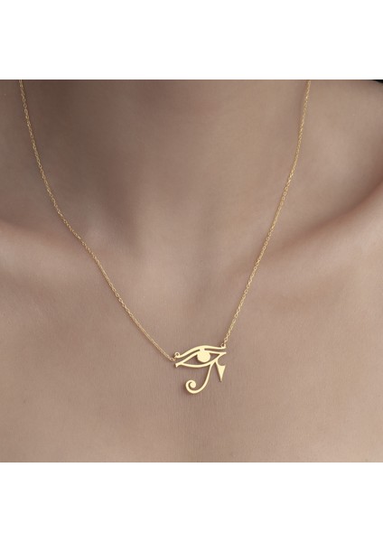 925 Ayar Gümüş Ra Gözü Figürlü Kolye fiyatları