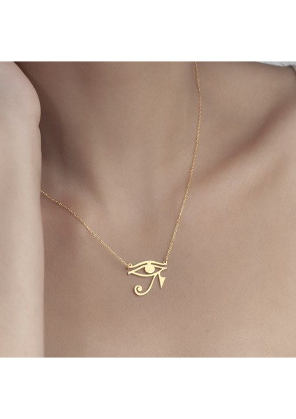 925 Ayar Gümüş Ra Gözü Figürlü Kolye fırsatları