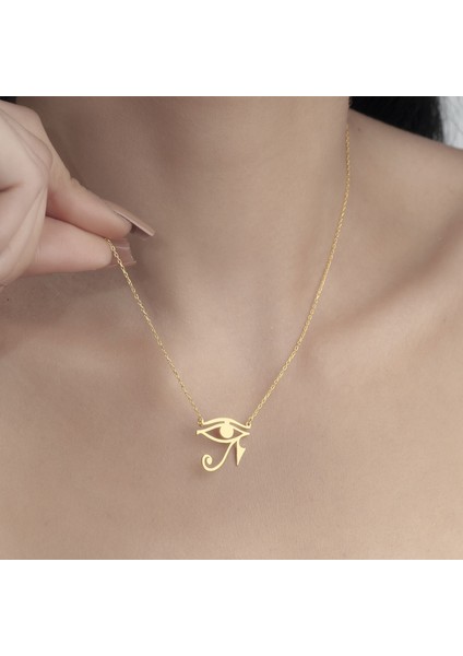 925 Ayar Gümüş Ra Gözü Figürlü Kolye indirimleri