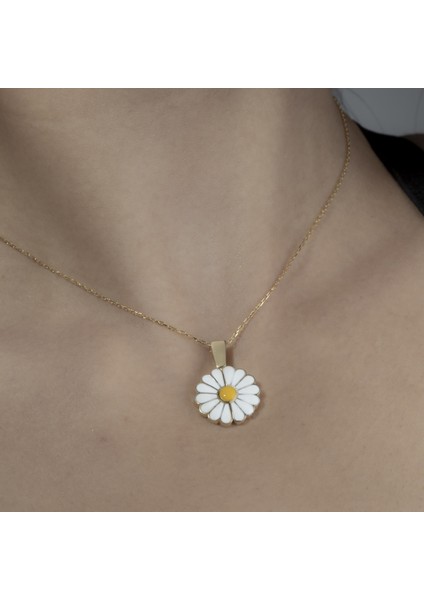 925 Ayar Gümüş Papatya Kolye modelleri