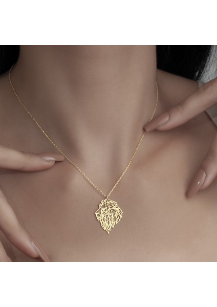 925 Ayar Gümüş Aslan Figürlü Kolye Özel Tasarım fiyatları