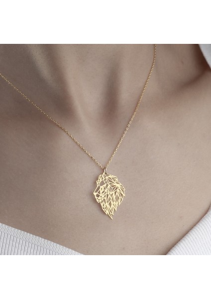 925 Ayar Gümüş Aslan Figürlü Kolye Özel Tasarım