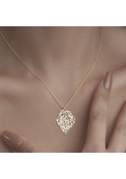 925 Ayar Gümüş Aslan Figürlü Kolye Özel Tasarım modelleri