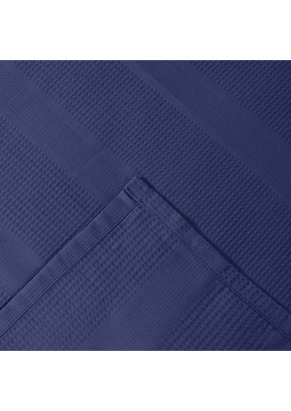 Soft Waffle Çift Kişilik Pike - Mavi - 200X220 cm