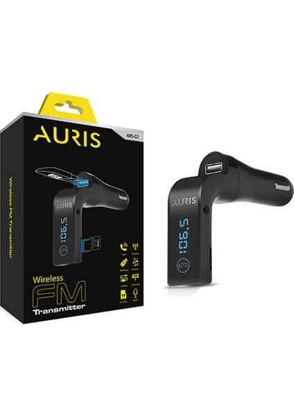 Araç Fm Transmitter Bluetooth USB Mp3 Sd Kart Çakmaklık Girişli Oto Müzik Çalar Kiti Kablosuz