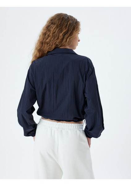 Paraşüt Ceket Crop Fermuarlı Biyeli Slim Fit Cep Detaylı Su Itici fırsatları