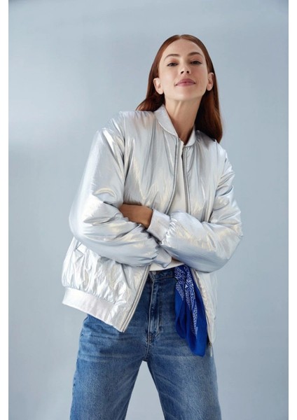 Bomber Metalik Lame Mont