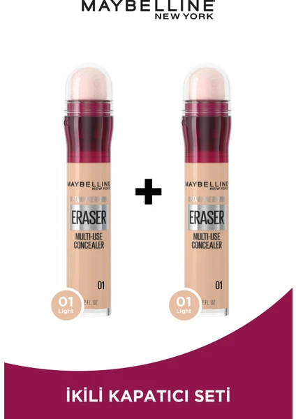 Maybelline New York 2'li Instant Anti Age Eraser Kapatıcı - 01 Light