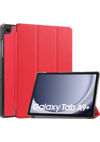 Shin-Wo Samsung Galaxy Tab A9+ Plus Folio Kılıf Çok Açılı Standlı Ince Hafif Koruyucu Kapak (Yurt Dışından)