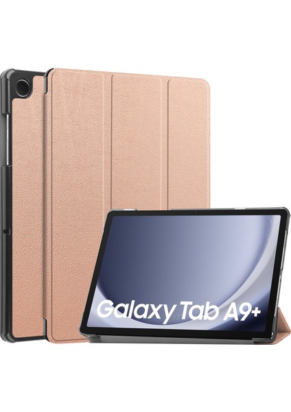 Shin-Wo Samsung Galaxy Tab A9+ Plus Folio Kılıf Çok Açılı Standlı Ince Hafif Koruyucu Kapak (Yurt Dışından)