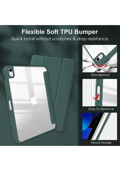 iPad 10.2 2021/2020/2019 Şeffaf Tablet Kılıfı (Yurt Dışından)
