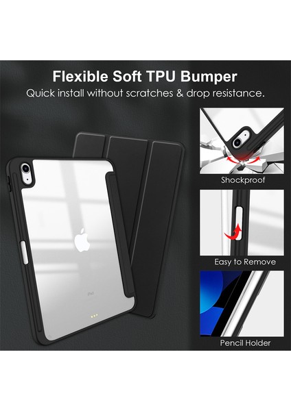iPad 10.2 2021/2020/2019 Şeffaf Tablet Kılıfı (Yurt Dışından)