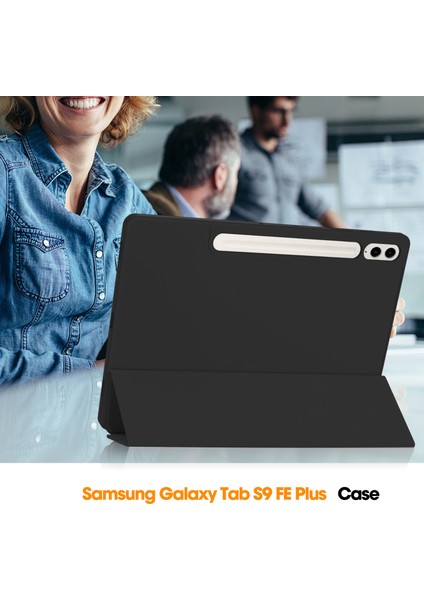 Samsung Galaxy Tab S9 Fe Plus Folio Kılıf Çok Açılı Standlı Ince Hafif Koruyucu Kapak (Yurt Dışından)