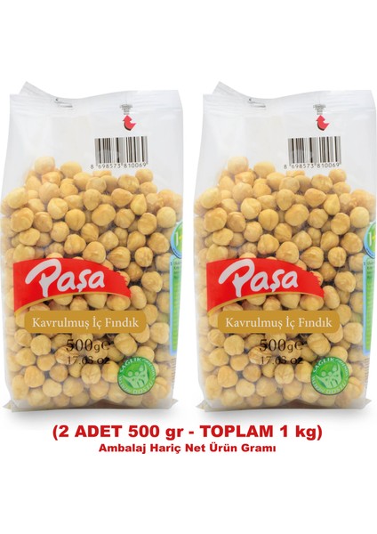 Paşa Kuruyemiş Kavrulmuş Fındık Içi 500 gr x 2 Adet (Toplam 1 Kg)