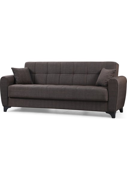 Perla Sofa Lincoln Yataklı Sandıklı Kanepe Kahve