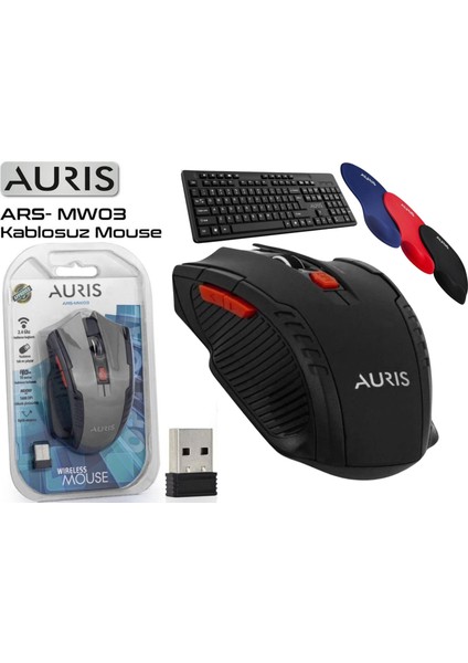 Kablosuz Klavye + Mouse + Mouse Pad ( 3'lü ) Okul Set