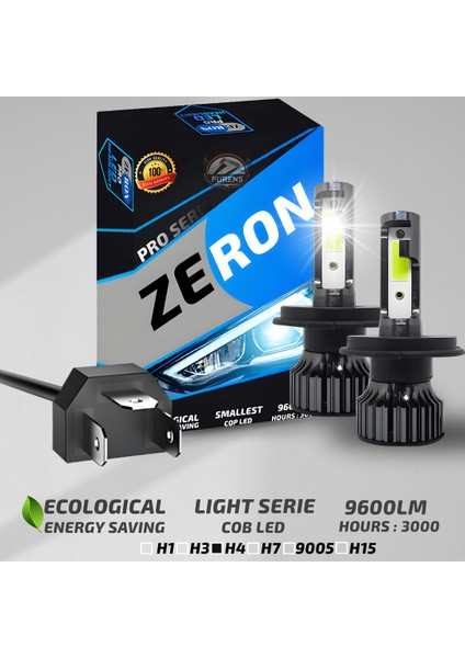 Zeron Pro Series H4 LED Xenon Şimşek Etkili LED Xenon LED Ampul