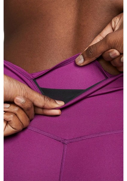 One Performance Training Dri Fit Leggings Toparlayıcı Iç Cepli Mor Tayt