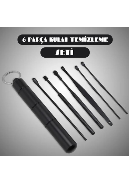 6 Parça Hijyenik Tüplü Kulak Kiri Temizleme Seti modelleri